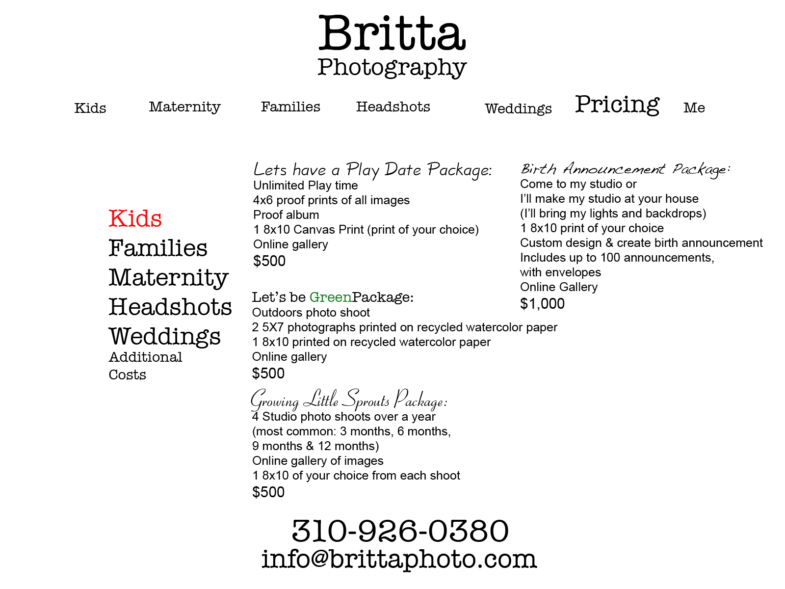 prices kids